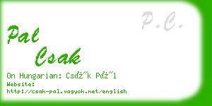 pal csak business card